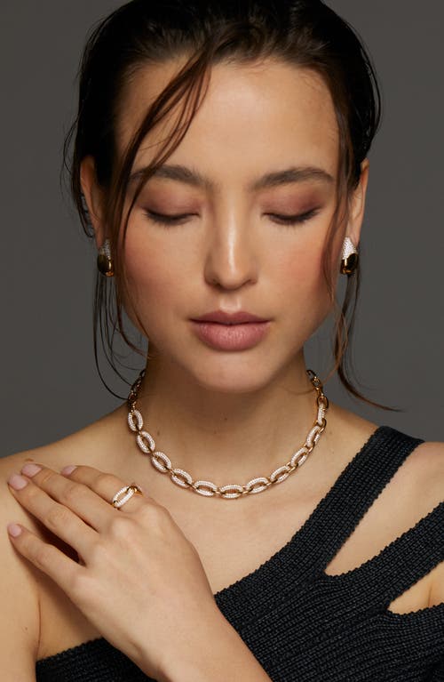 Nadri Alma Drama Pavé Link Necklace
