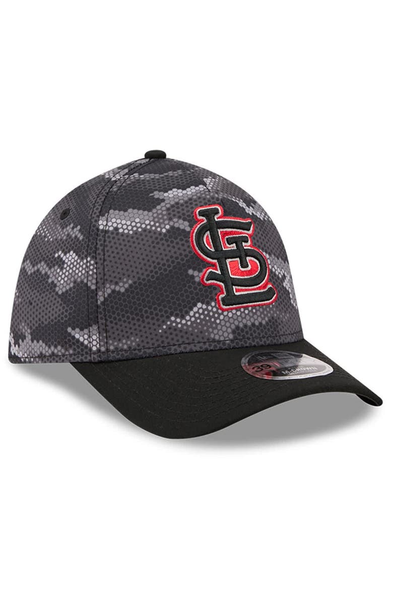 New Era Men's New Era Black St. Louis Cardinals Camo 39THIRTY A-Frame Flex Hat, Alternate, color, Black