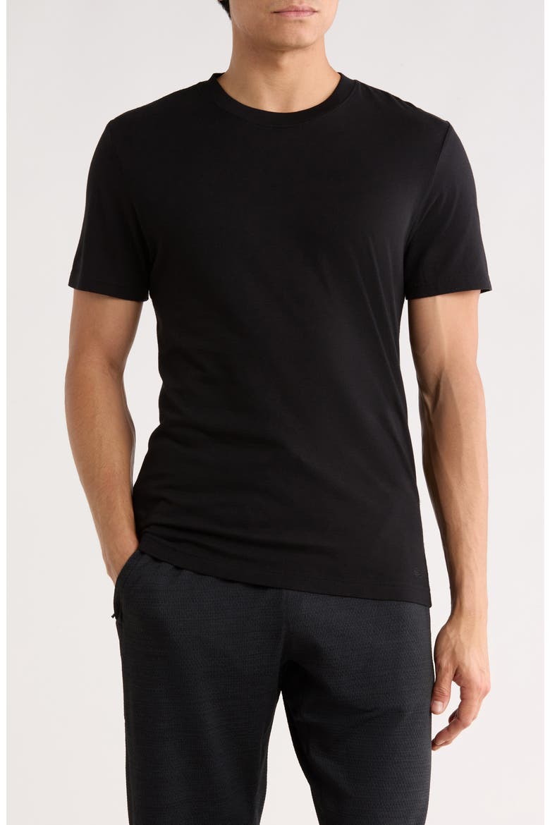 Supima Jersey Pennant Slim T-Shirt, Main, color, BLACK