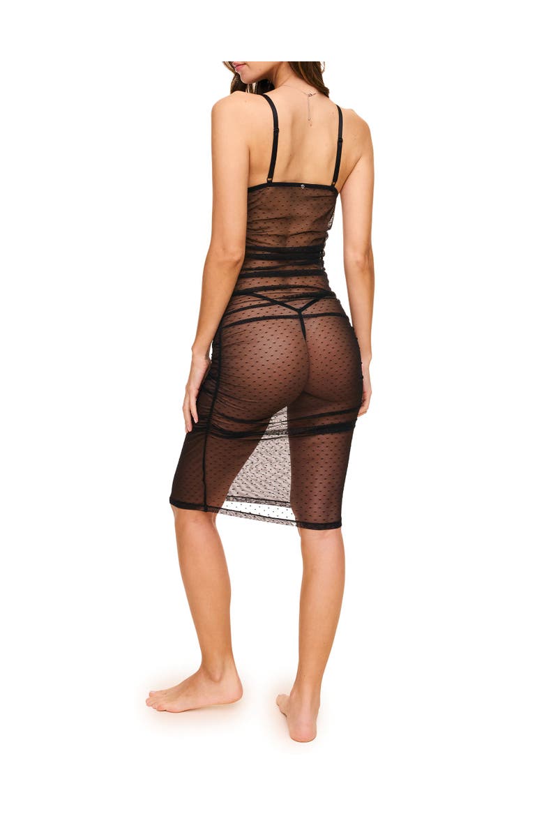 Marietta Bodycon Slip & G-String Set Lingerie, Alternate, color, Charcoal