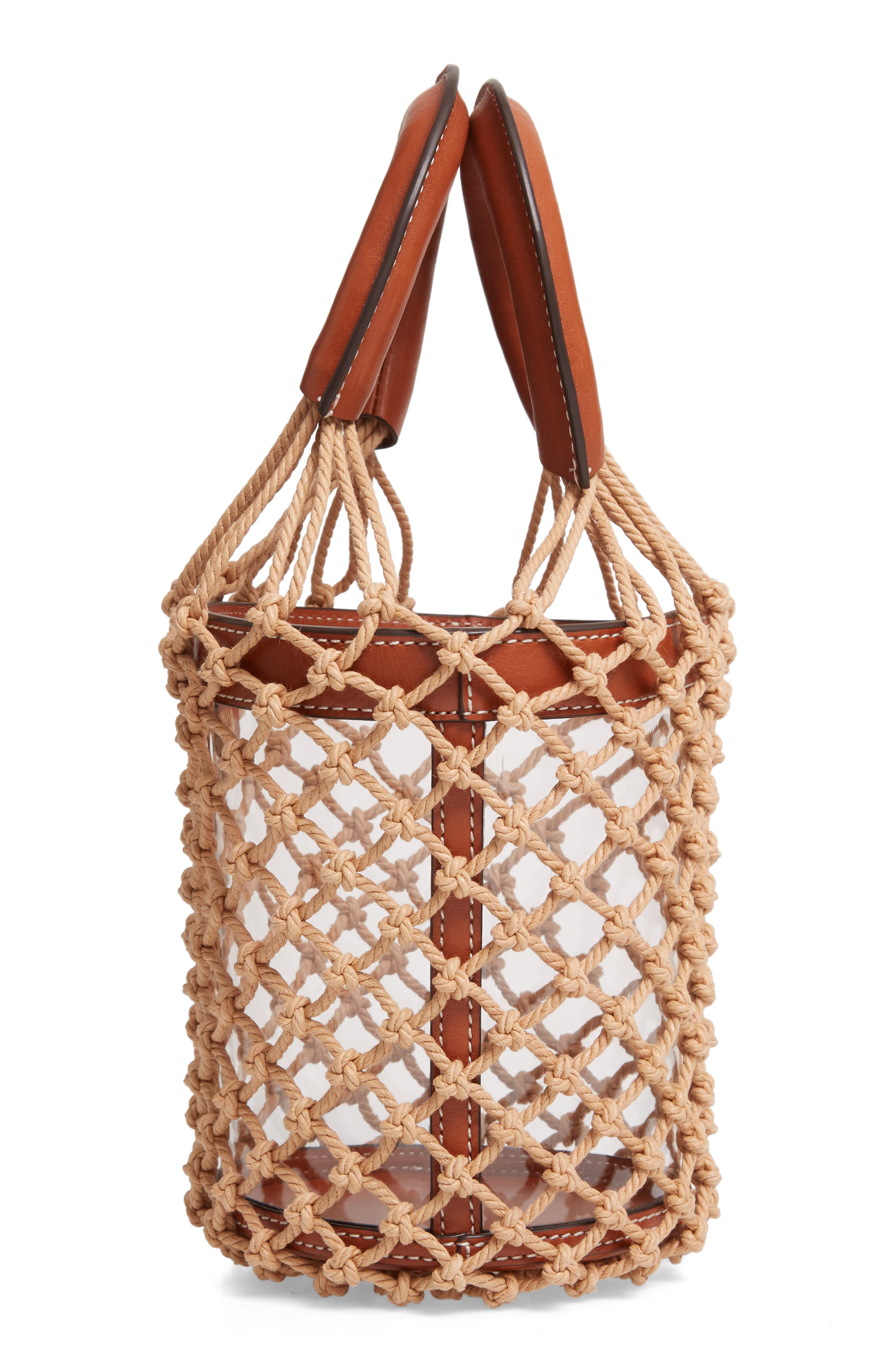 STAUD Moreau Caged Clear Bucket Bag, Alternate, color, 