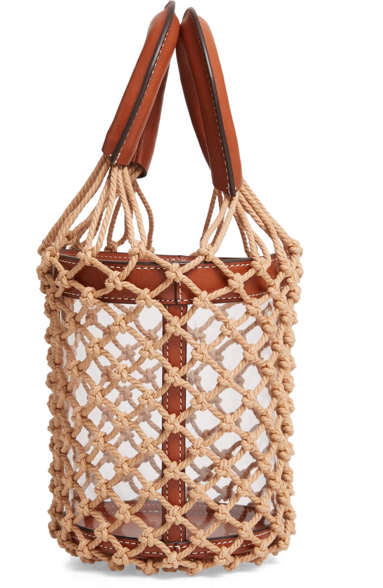 STAUD Moreau Caged Clear Bucket Bag, Alternate, color,