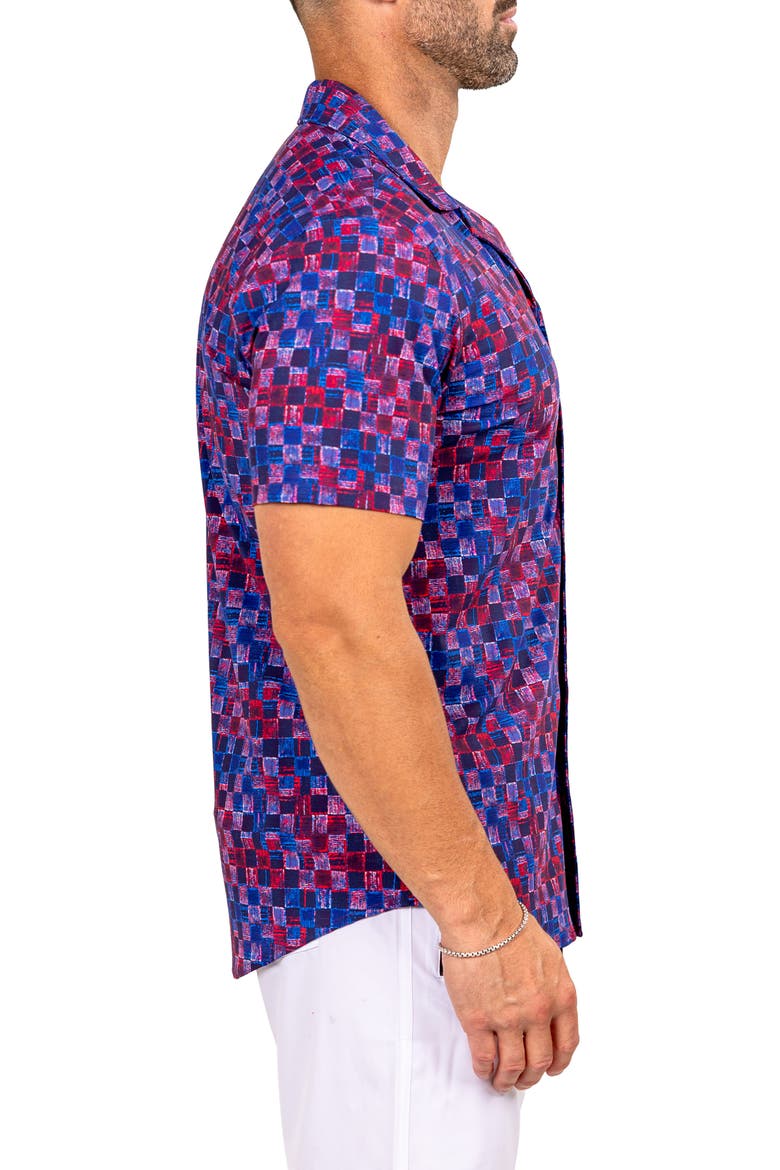 Marthy Purple Camp Shirt, Alternate, color, PURPLE