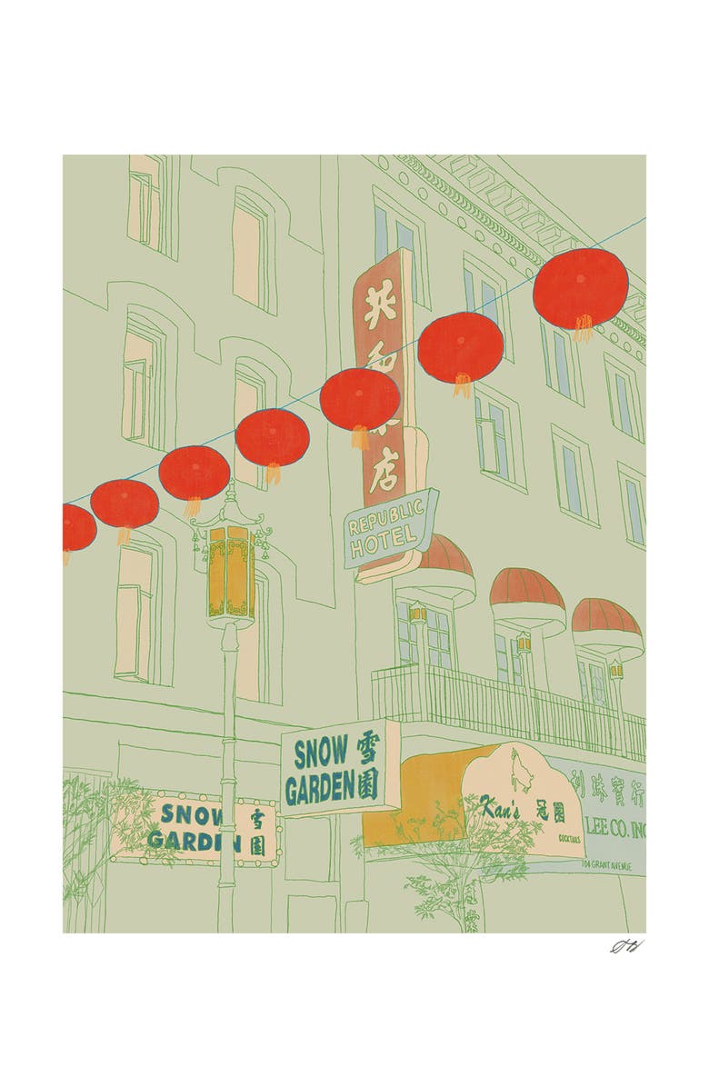 Stephanie Browne Art Chinatown Print, Main, color, Multi