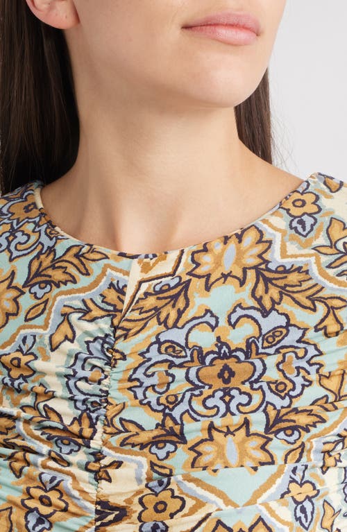 Farm Rio Winter Tapestry Long Sleeve A-line Dress In Multi