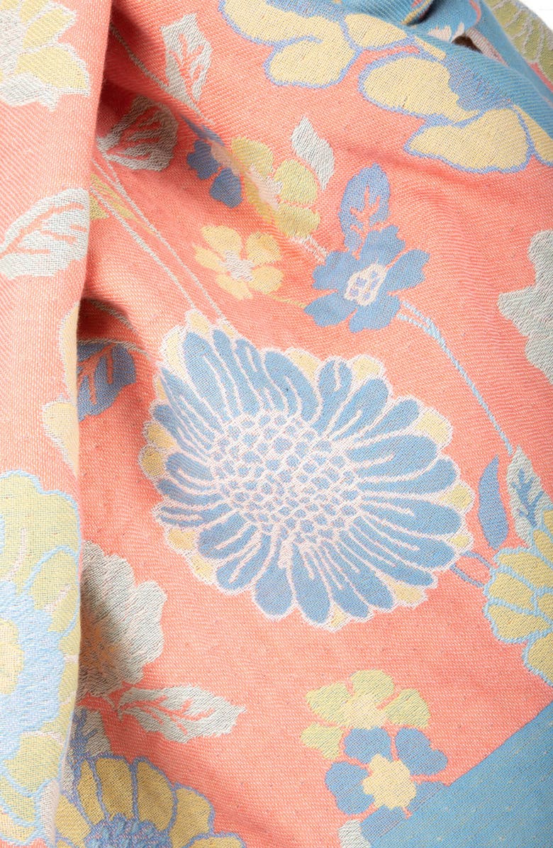 SAACHI Pastel Floral Reversible Cotton Scarf, Alternate, color, 