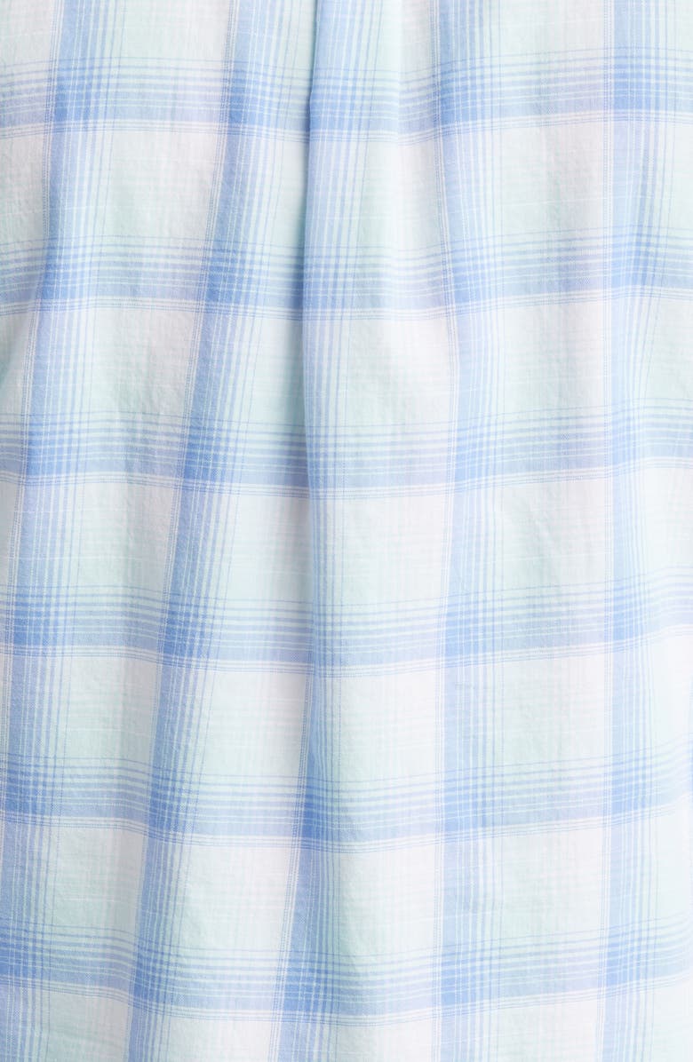 Peter Millar Emerald Plaid Cotton Sport Shirt, Alternate, color, 