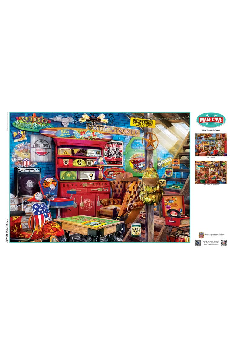 Retro Rules 1000 Piece Jigsaw Puzzle, Alternate, color, Multicolor