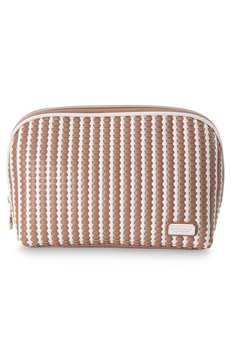 Stephanie Johnson Marabella Mocha Lola Makeup Bag, Alternate, color, Brown