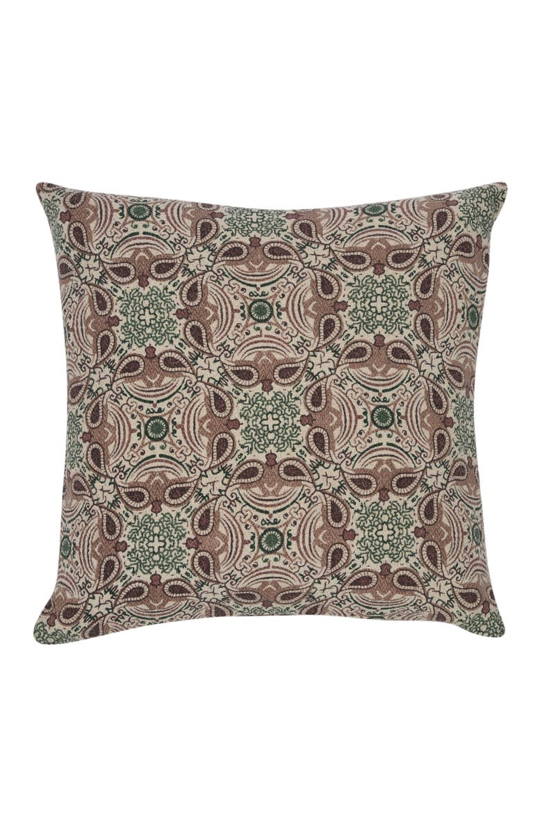 Storied Home Recycled Cotton Blend Pillow, Main, color, Green