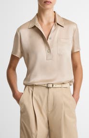 Vince Silk Satin Polo