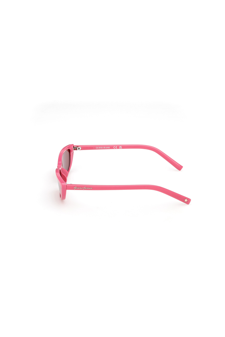 Slim Rectangular Acetate Sunglasses, Alternate, color, Shiny Pink / Bordeaux