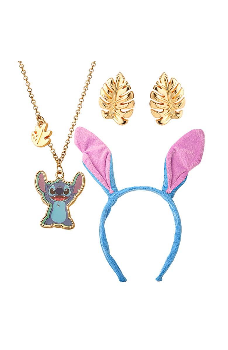 Disney Headband, Earring, and Necklace Set, 16" + 3" Necklace, Main, color, Multi, Blue