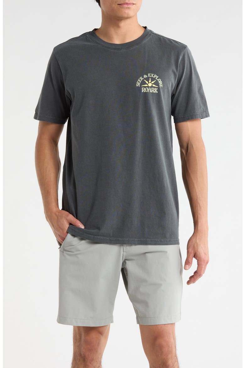 Seek & Explore Cotton Graphic T-Shirt, Main, color, CHARCOAL