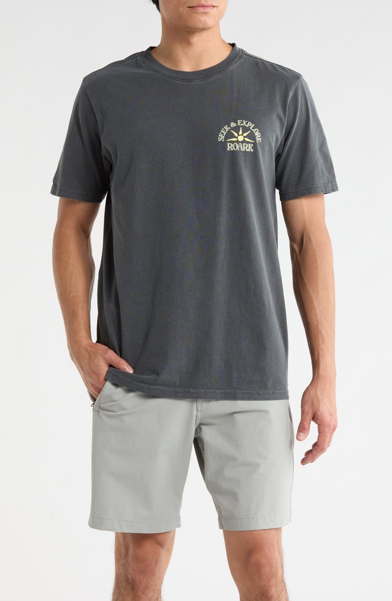 Roark Seek & Explore Cotton Graphic T-Shirt, Main, color, Charcoal