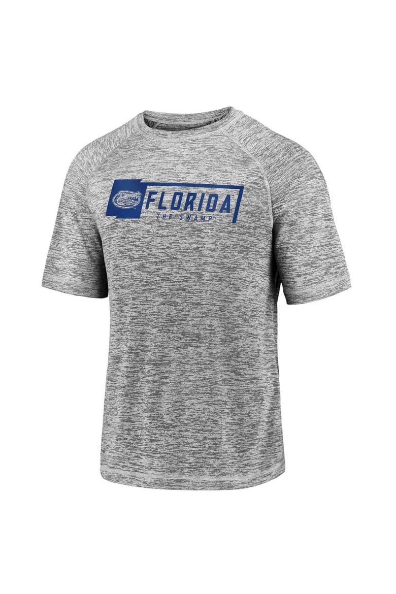 Men's Fanatics Gray Florida Gators Disrupt Jocktag Striated Raglan T-Shirt, Alternate, color, Gray
