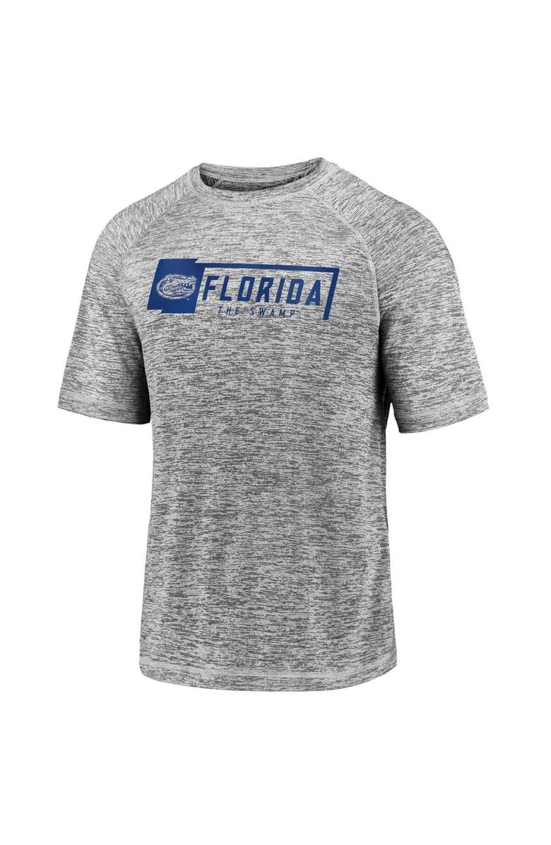 FANATICS Men's Fanatics Gray Florida Gators Disrupt Jocktag Striated Raglan T-Shirt, Alternate, color, Gray