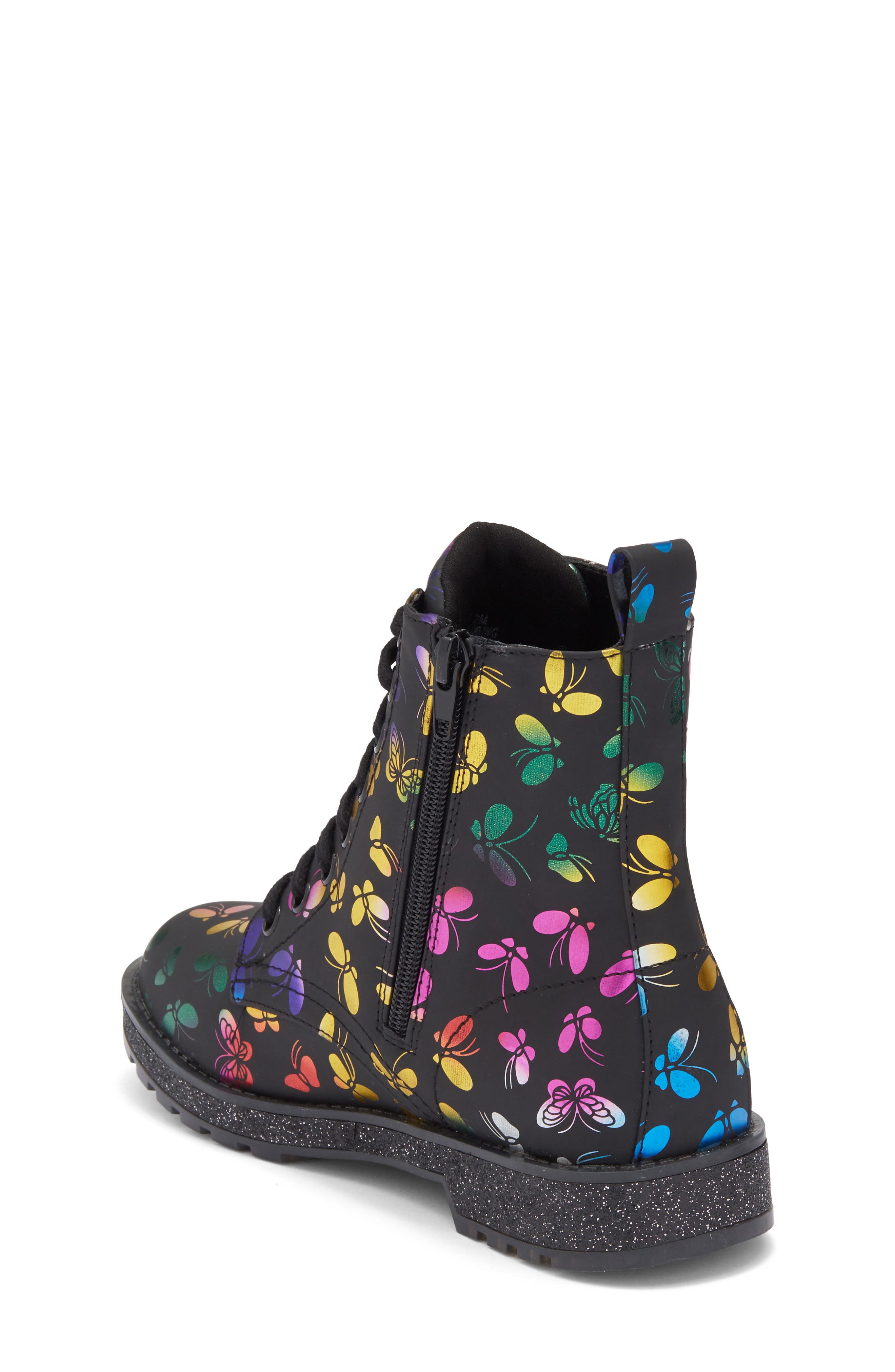 MIA Kids' Lorrah Foil Lug Boot, Alternate, color, Black Multi