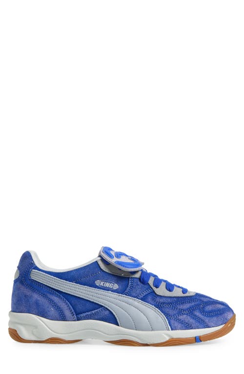 Puma X Kidsuper Studios King Indoor Soccer Cleat In Blue Crystal-gray Fog