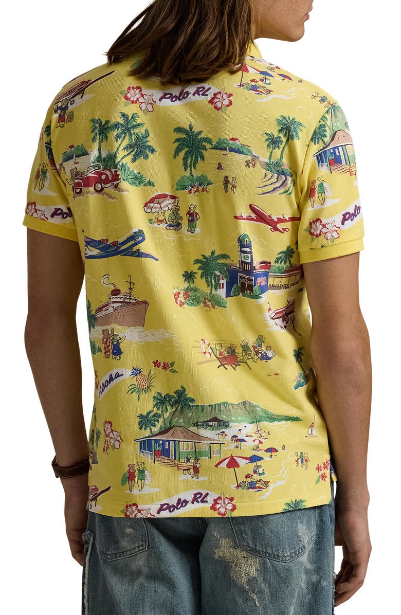 Polo Ralph Lauren Aloha Print Classic Fit Cotton Piqué Polo, Alternate, color, 
