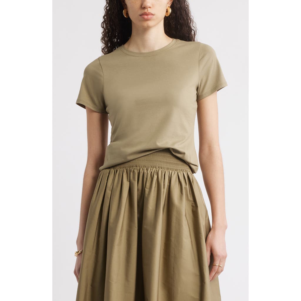 Nordstrom Pima Cotton Blend Crewneck T-shirt In Green