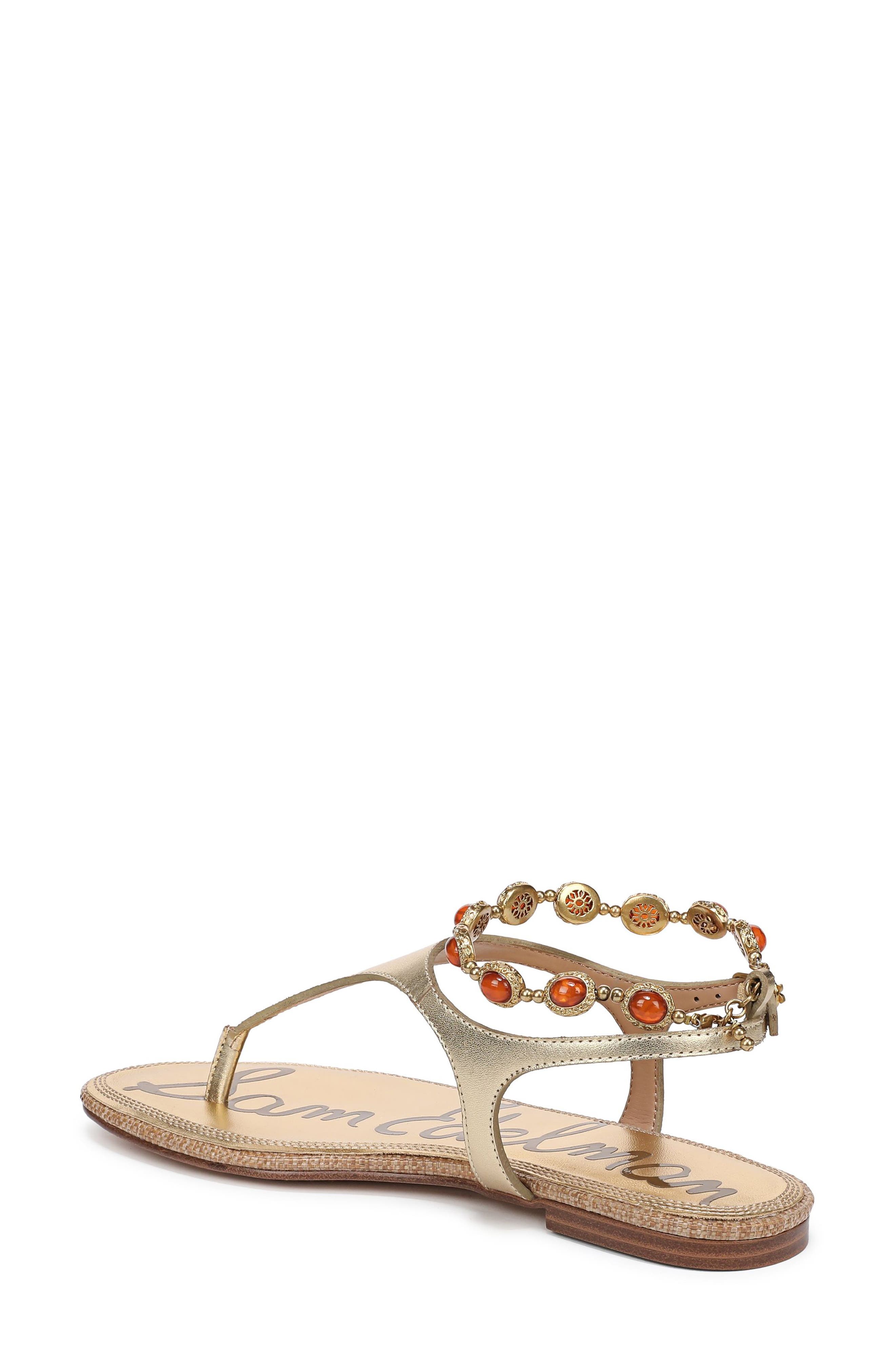 Canna Ankle Strap Sandal, Alternate, color, AMBER GOLD