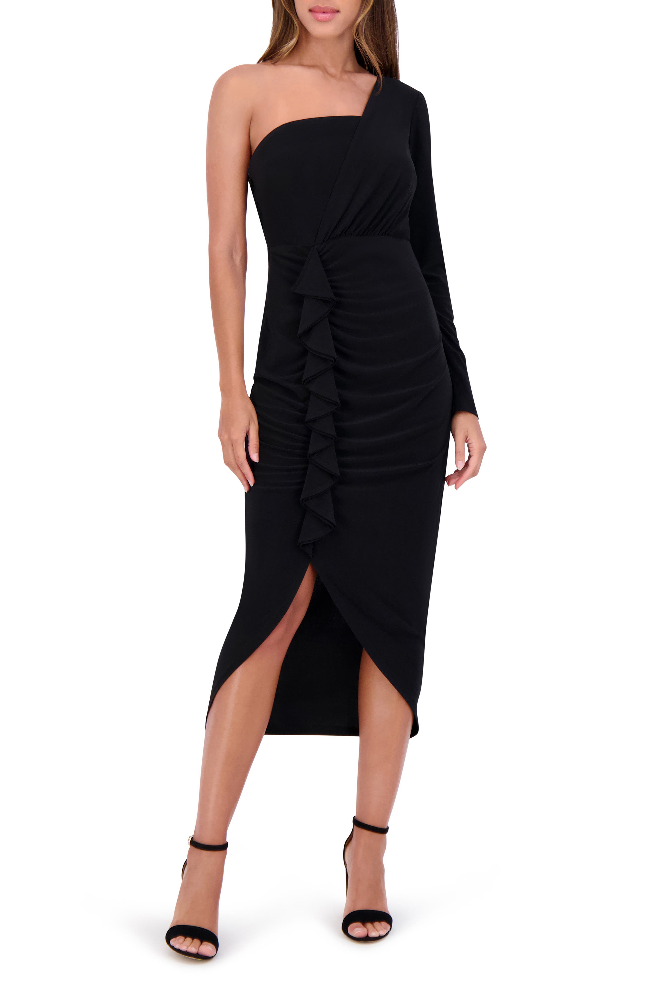 Siena One Sleeve Jersey Midi Dress
