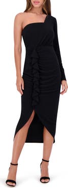 Siena One Sleeve Jersey Midi Dress