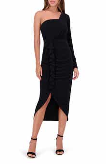 Siena One Sleeve Jersey Midi Dress