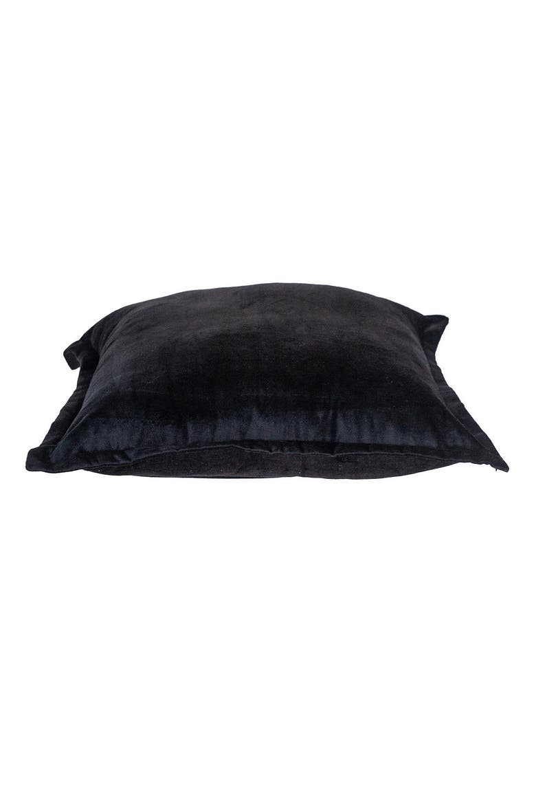 Agneta Transitional Black Square Throw Pillow, Alternate, color, BLACK