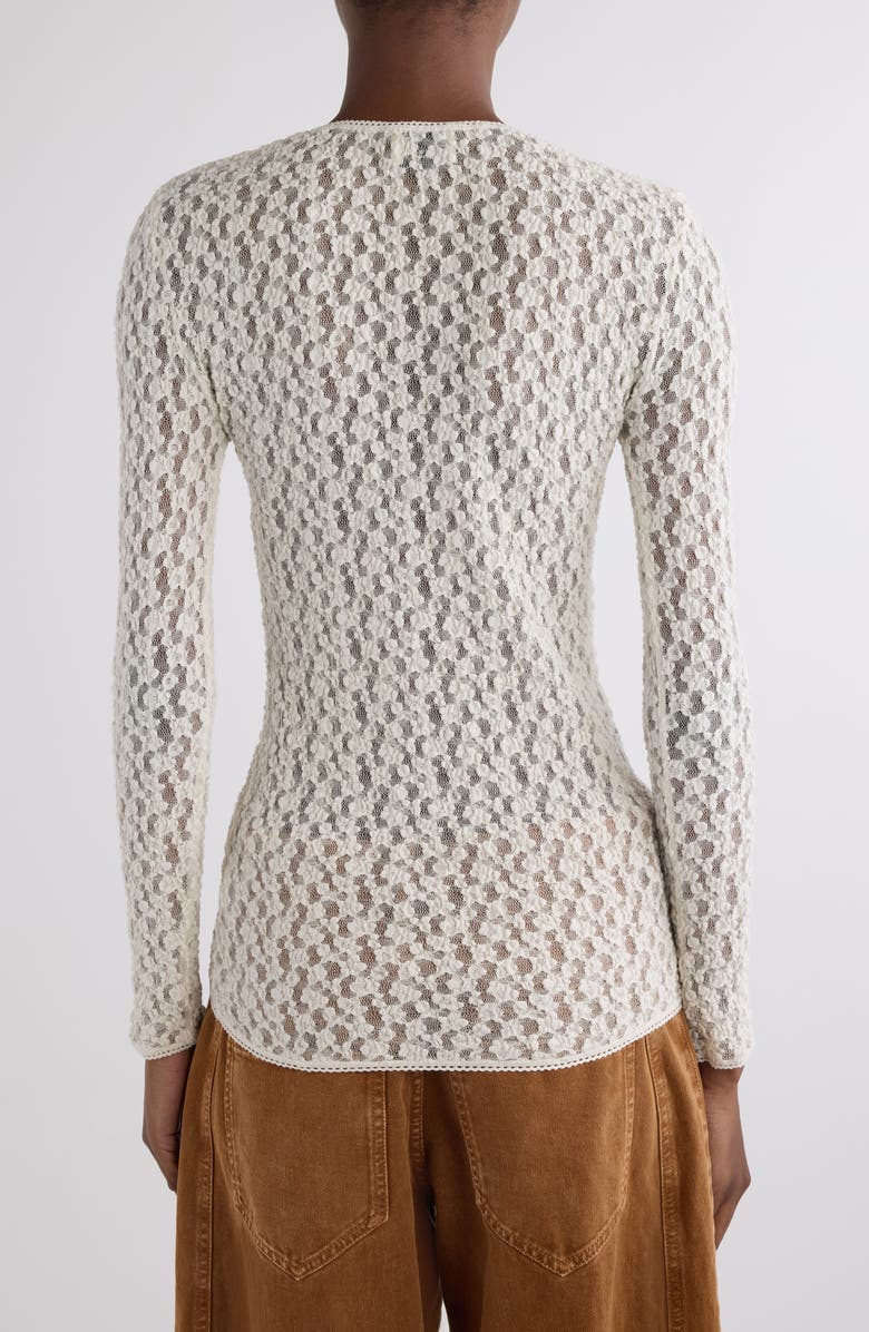 Isabel Marant Gaelle Stretch Lace Top, Alternate, color, Ecru