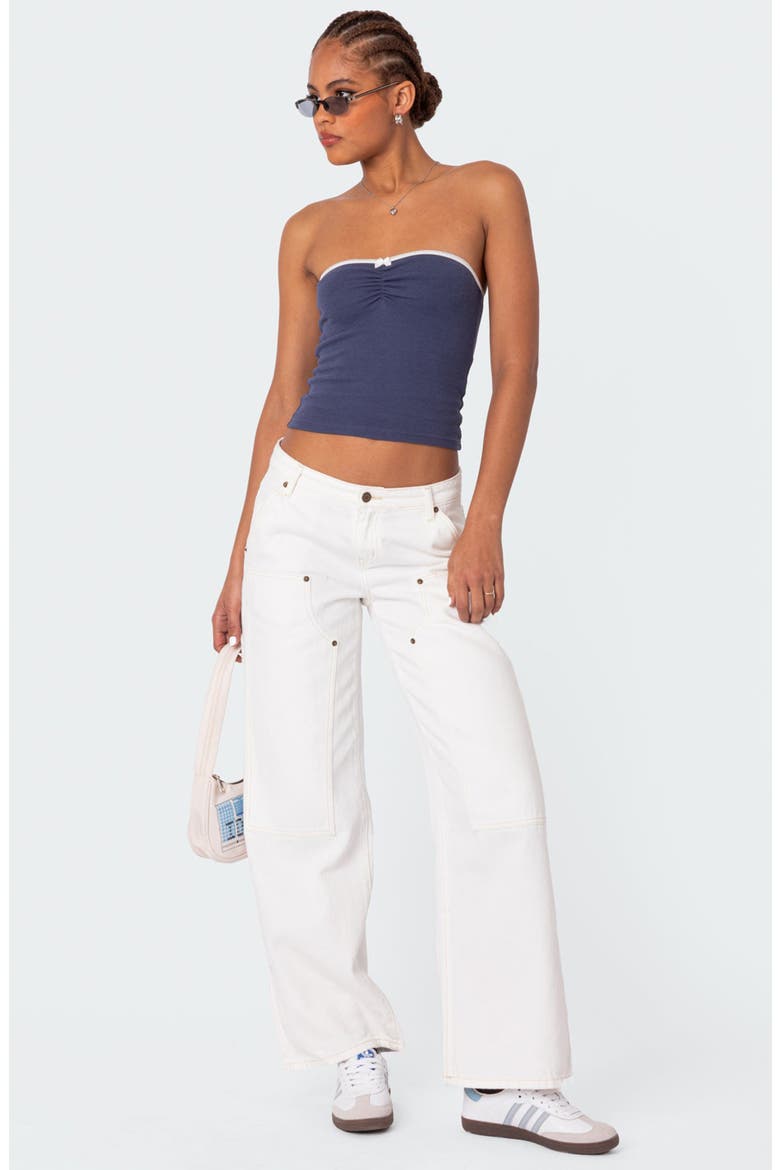 Ayla Low Rise Carpenter Jeans, Alternate, color, WHITE