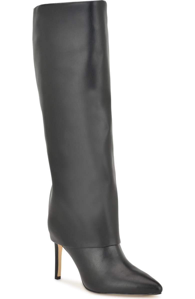 Nine West Radish Foldover Pointed Toe Knee High Boot, Main, color,