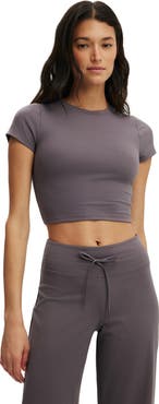 COTTON ON BODY Women's Active Ultra Soft Cropped Fitted Tshirt