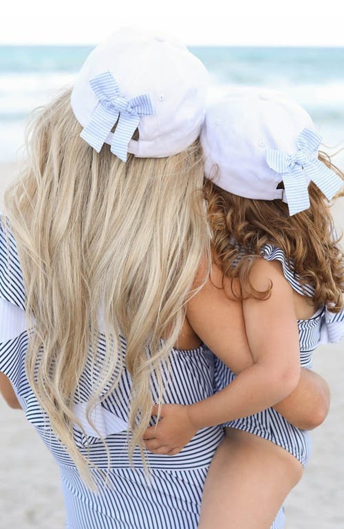 Bits & Bows Bride Adult Bow Baseball Hat In Gray