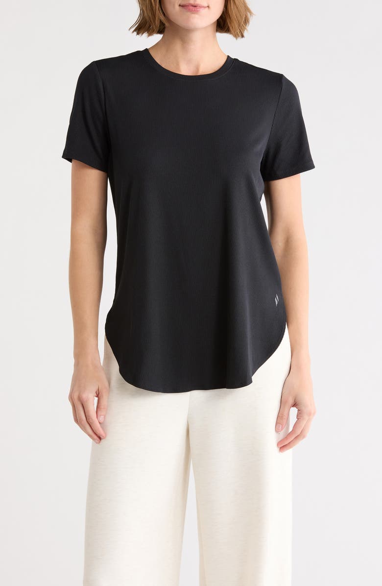 SKECHERS GoWalk<sup>®</sup> Rib Tunic T-Shirt, Main, color, Bold Black
