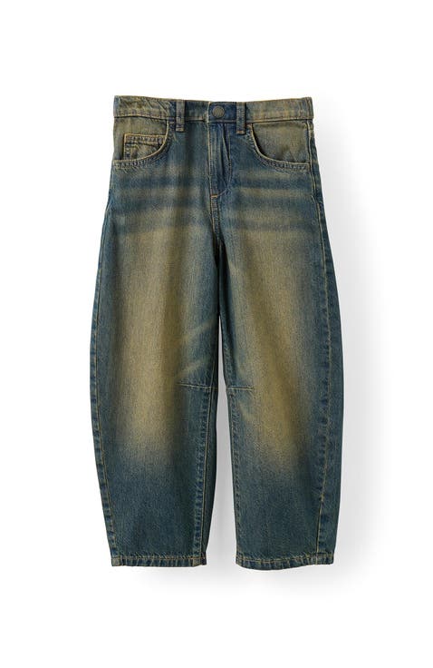 Kid's Unisex Barrel Leg Denim Jean