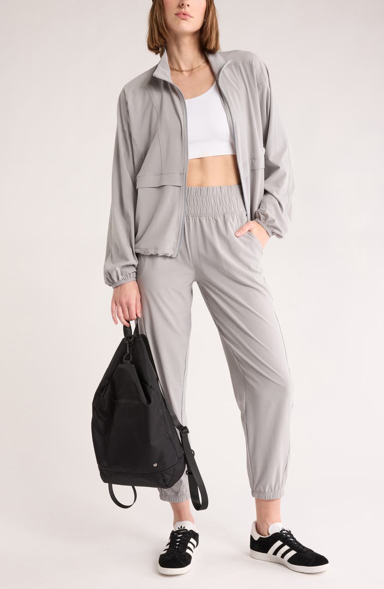 Z by Zella Interval Zip Up Jacket, Alternate, color, Grey Ultimate