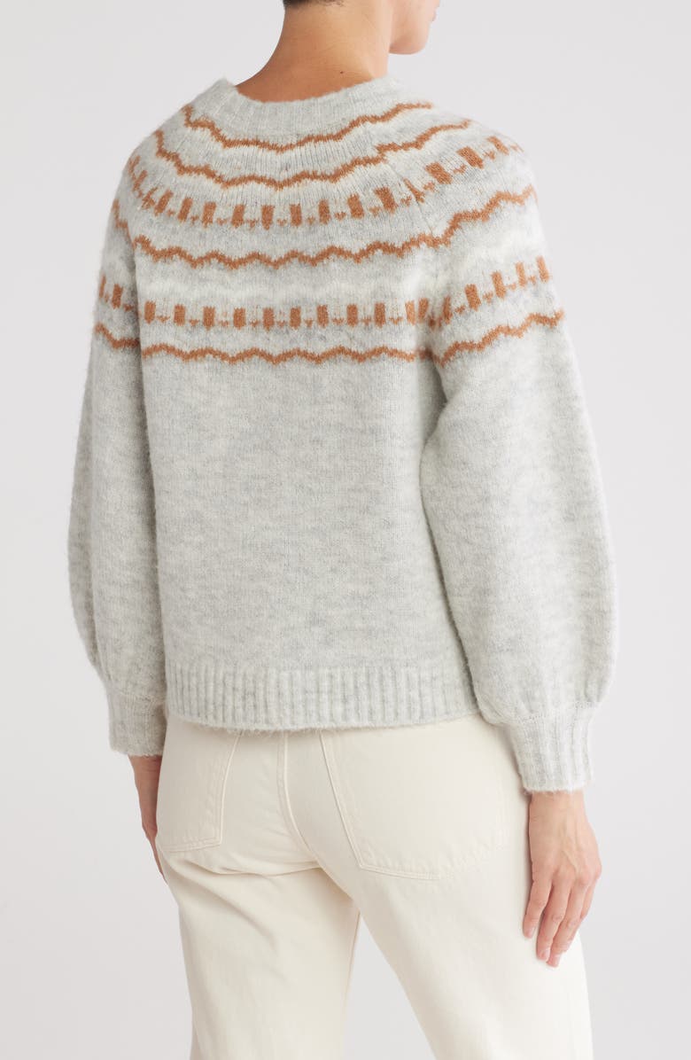 Vigoss Fair Isle Crewneck Sweater, Alternate, color, 