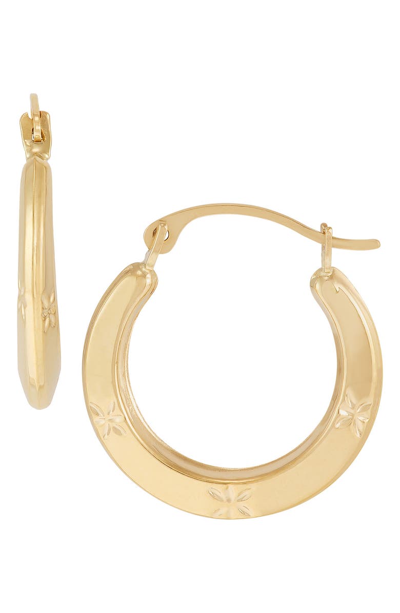 Frankie & Zoe Round Hoop Earrings, Alternate, color, Yellow Gold