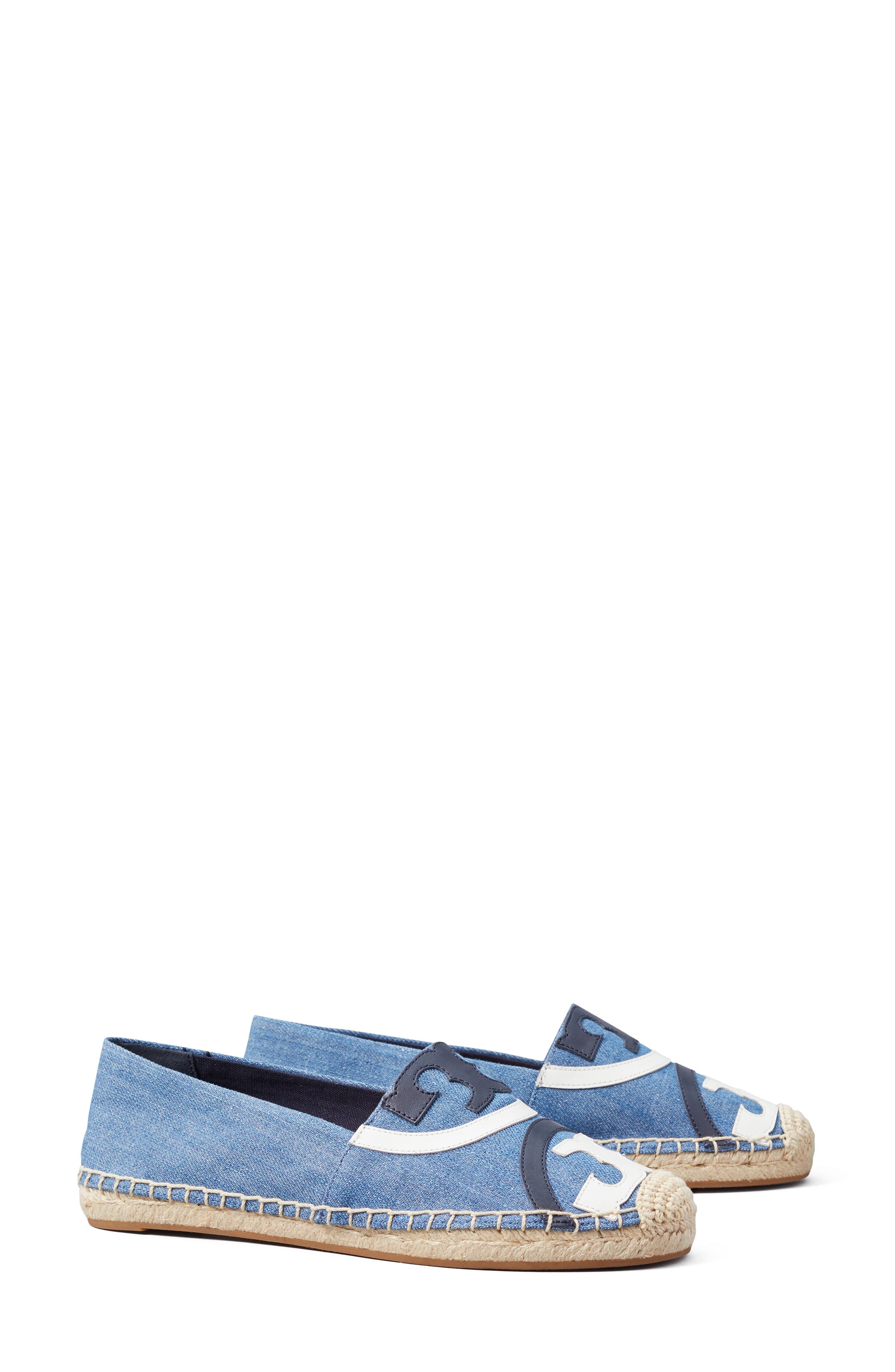 Poppy Logo Espadrille Flat, Main, color, DENIM