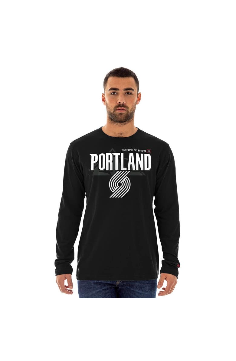 New Era Men's New Era  Black Portland Trail Blazers 2024/25 City Edition Long Sleeve T-Shirt, Alternate, color, 