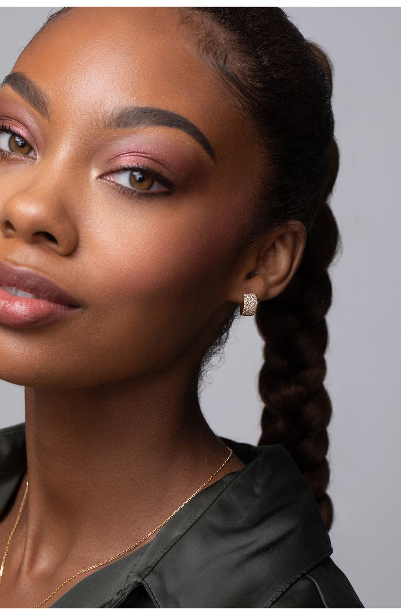 Bony Levy Mika Pavé Diamond Hoop Earrings, Alternate, color, 