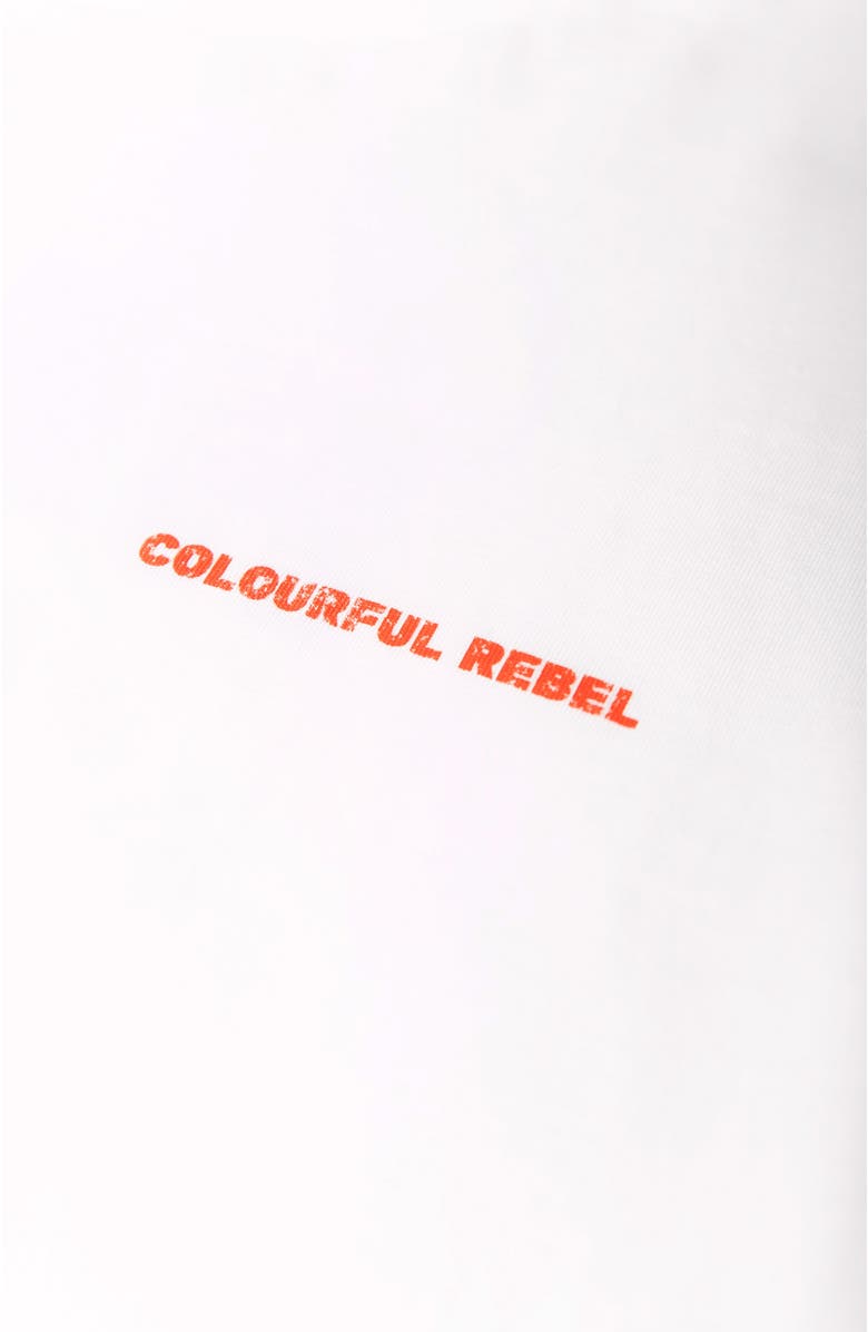 Colourful Rebel CR Flower Boxy Tee, Alternate, color, Standard White