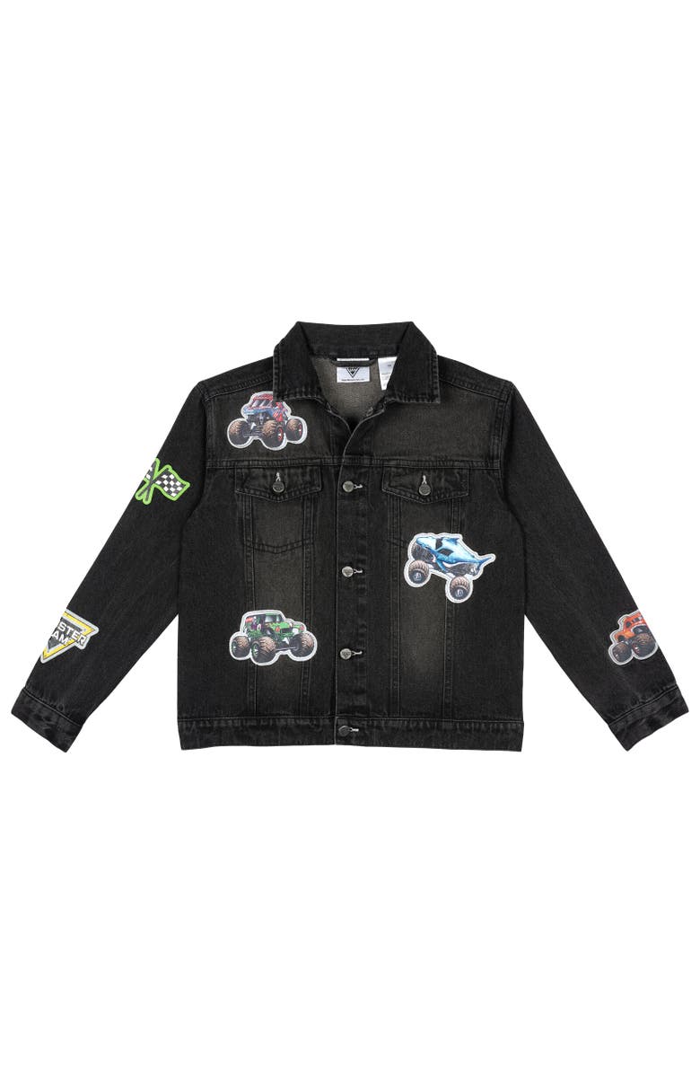 Monster Jam Boys' Denim Jacket, Main, color, Monster Jam Black