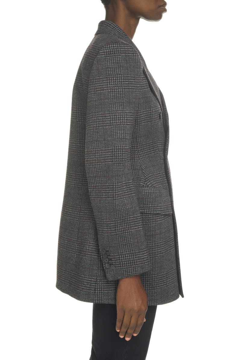 Balenciaga Hourglass Houndstooth Check Jersey Blazer, Alternate, color, 