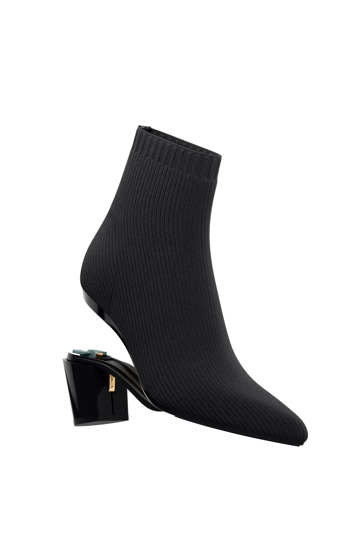 Pashion Footwear The Bootie 3" Block Convertible Heel, Main, color, Coal Knit