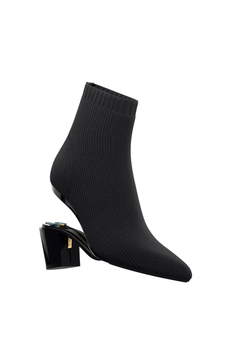 Pashion Footwear The Bootie 3" Block Convertible Heel, Main, color, Coal Knit