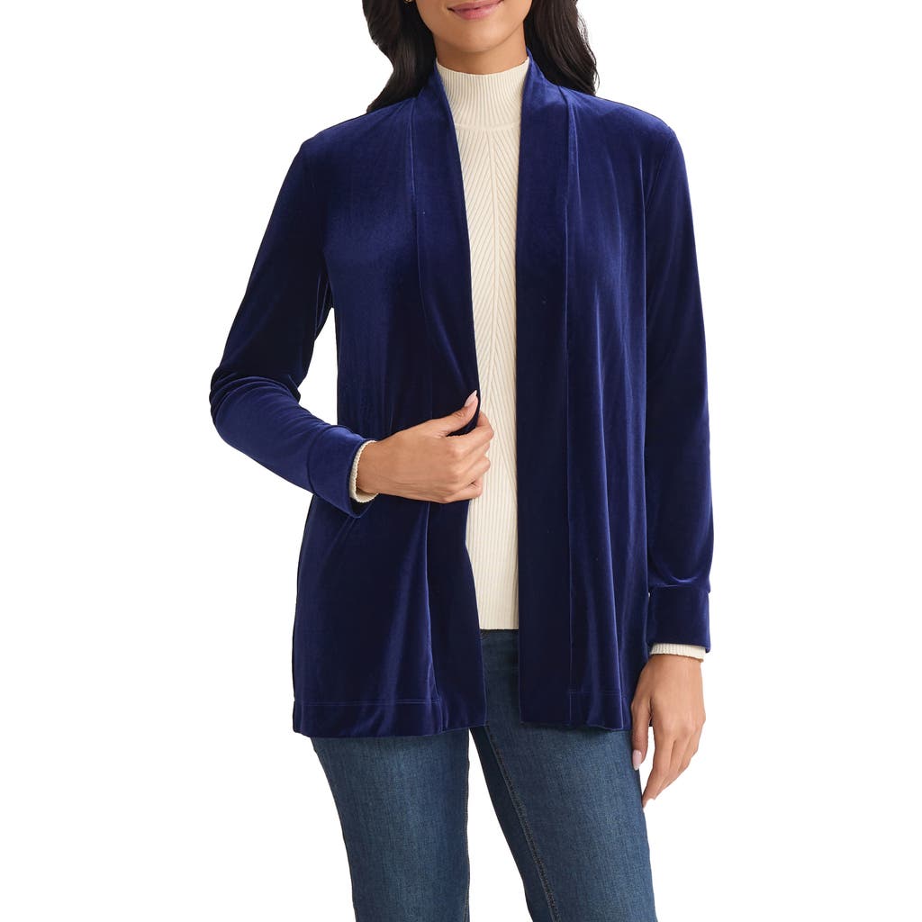 Jones New York Open Front Cardigan In Blue