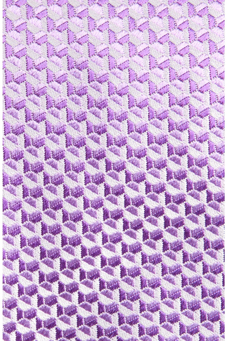 Geometric Silk Tie, Alternate, color, PURPLE